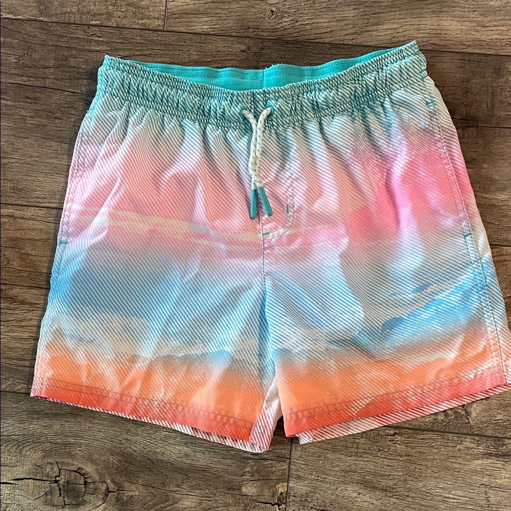 Cat & Jack Kids Ombre Swim Trunks - Aqua, Pink, Orange